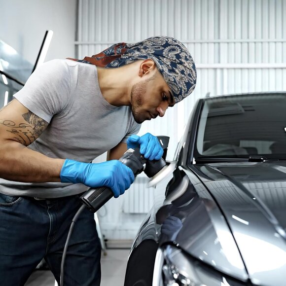 ⚡Men Navy Blue Necktie 27.5 Inches Cowboy Scarves Pocket Square Silk Bandanas - Picture 8 of 9